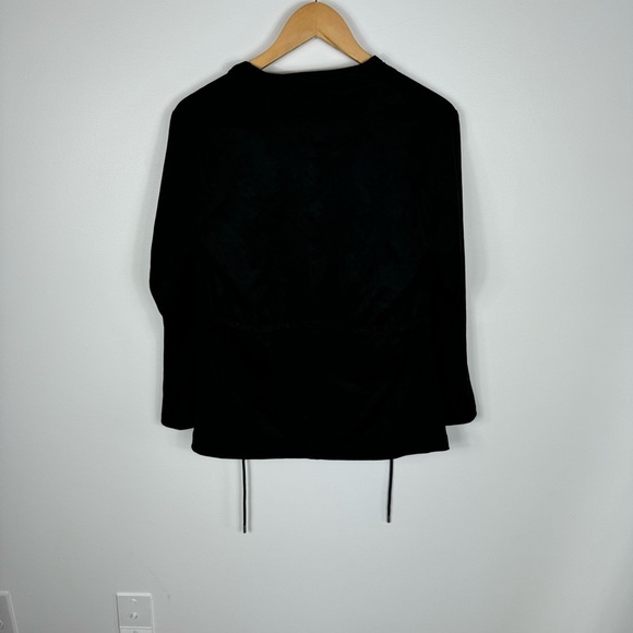 Blank NYC Black Waterfall Moto Faux Suede Tie Waist Jacket Size XS - Picture 7 of 7